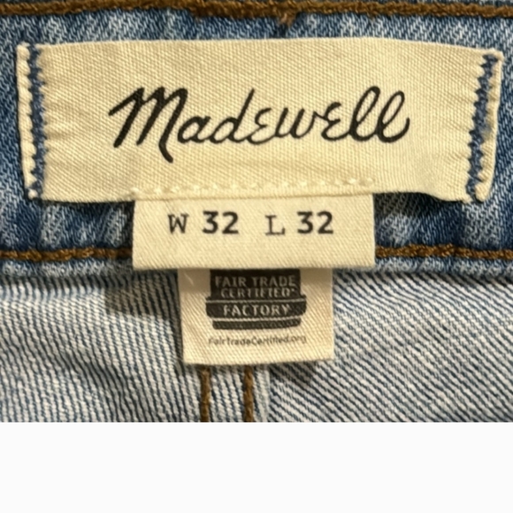 Madewell Slim Jeans Light Wash Blue Stretch Denim 2021-32x32 - Picture 10 of 10